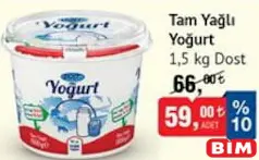 DOST TAM YAĞLI YOĞURT 1,5 KG DOST TAM YAĞLI YOĞURT 1,5 KG